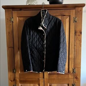 Burberry Black Quilted Jacket Sz small